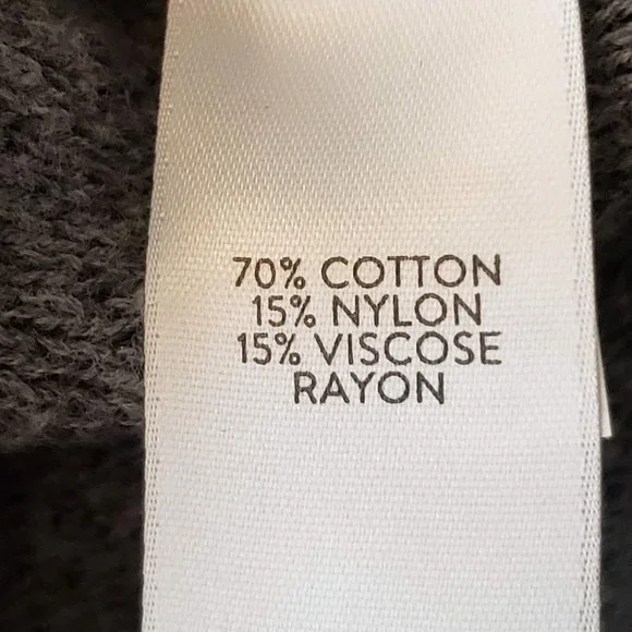 J Jill M Petite Gray Ribbed Patterned Sweater Cotton blend Boat neck - Picture 5 of 6